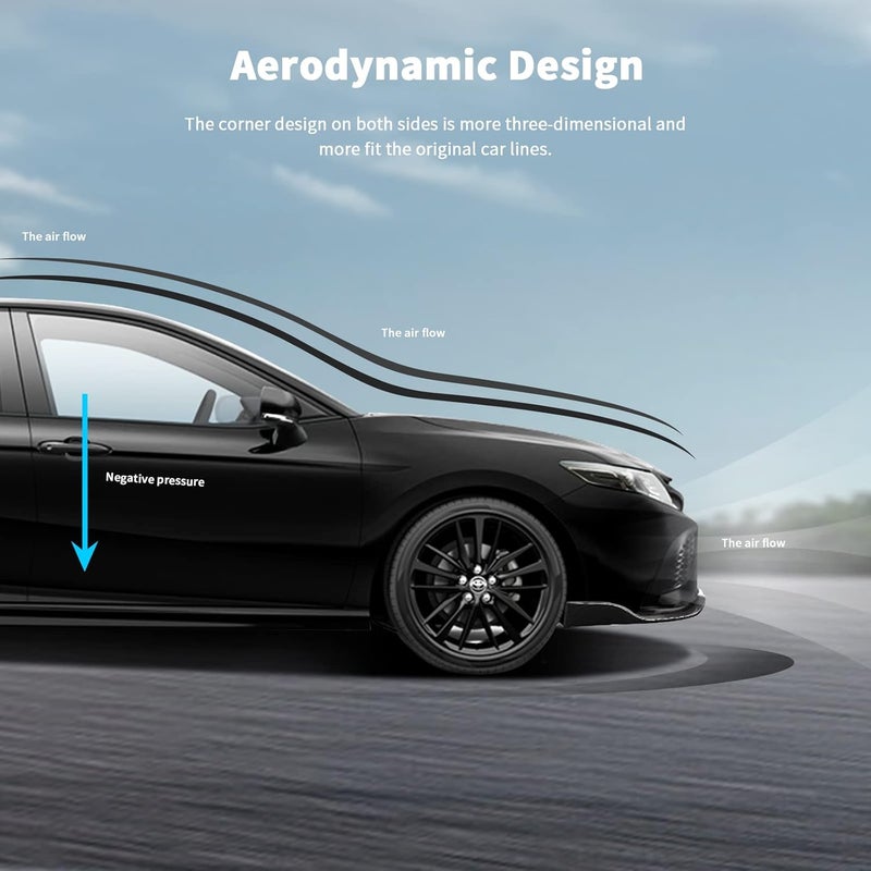 Archaic Front Bumper Lip Spoiler Compatible for 2021 2022 2023 Toyota Camry Sport [SE,XSE,Hybrid SE,Hybrid XSE,TRD,SE Nightshade], Splitter Under Chin Spoiler Body Kit Camry Accessories - Image 3